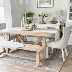 Handmade Beige Trellis Wool Area Rug - Diamond