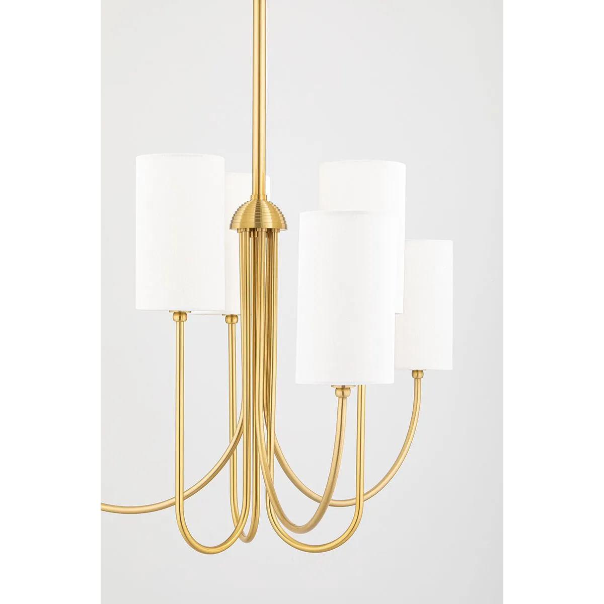 Harlem 6 lights Chandelier Brass finish