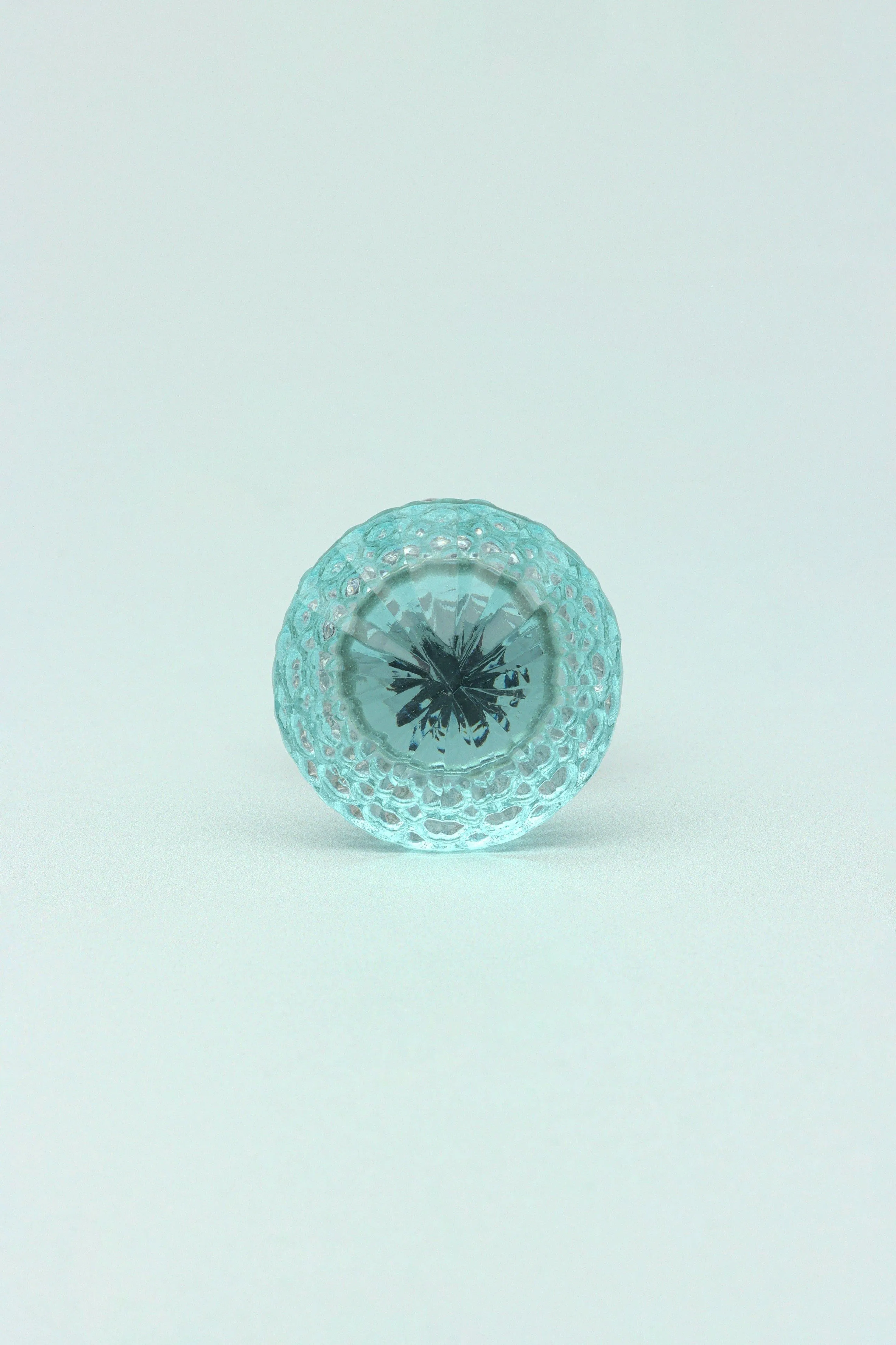 Harrison Crystal Glass Flower Swirl Pull Knobs