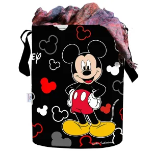 Heart Home Polyester Mickey Mouse Print Waterproof & Foldable Laundry Basket, 45 Ltr.(Black)