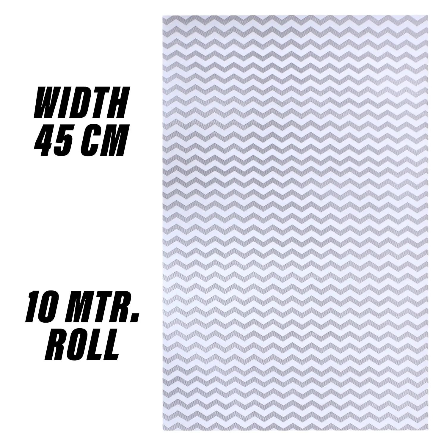 Heart Home Shelf Liner | EVA Kitchen Cabinet Shelf Mat | Anti-Slip Bathroom Mat | Fridge Mat | Table Mat | Zig Zag Design Wardrobe Mat | 10 Meter | Gray