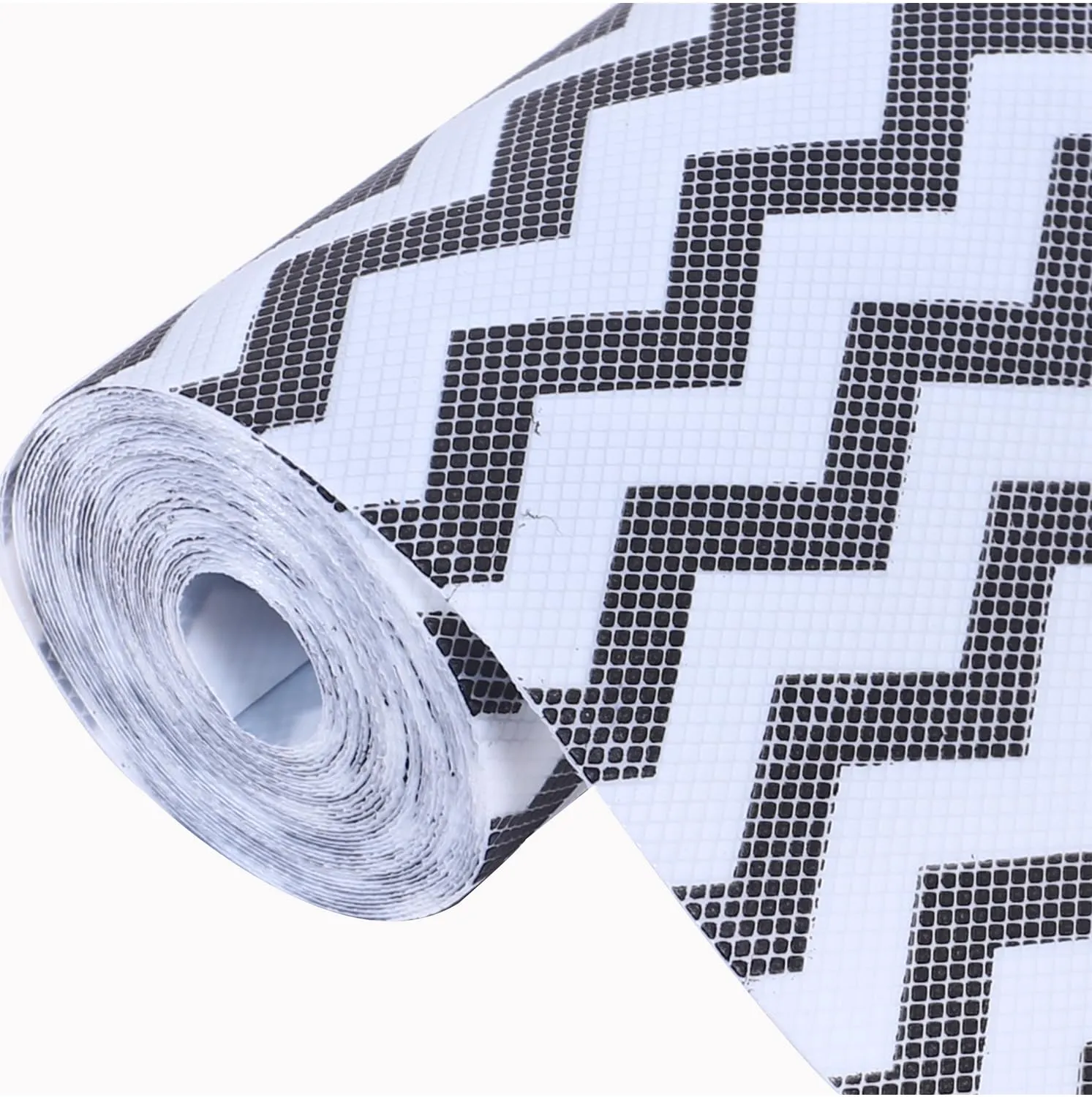 Heart Home Shelf Liner | EVA Kitchen Cabinet Shelf Mat | Anti-Slip Bathroom Mat | Fridge Mat | Table Mat | Zig Zag Design Wardrobe Mat | 3 Meter | Black