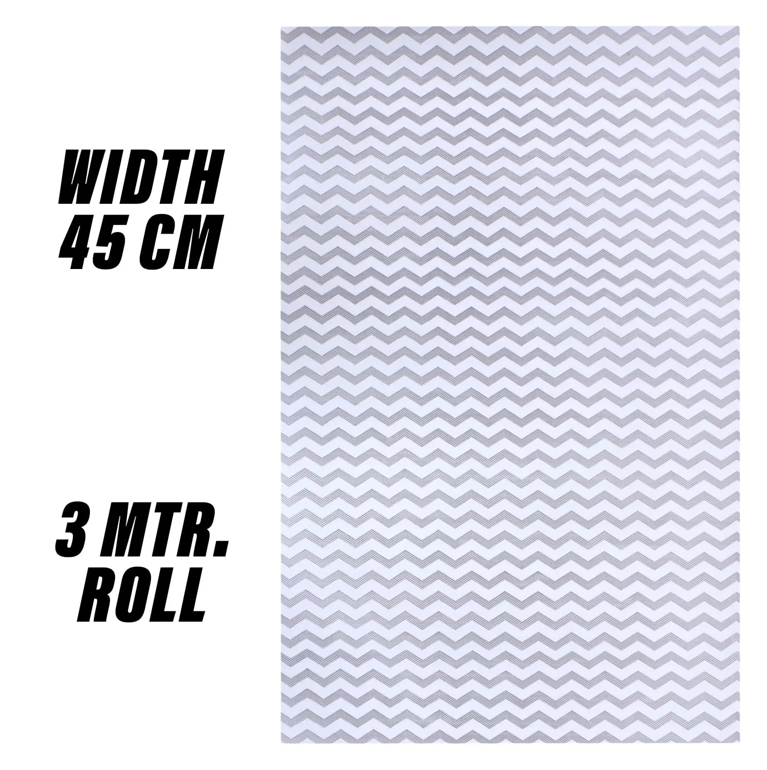 Heart Home Shelf Liner | EVA Kitchen Cabinet Shelf Mat | Anti-Slip Bathroom Mat | Fridge Mat | Table Mat | Zig Zag Design Wardrobe Mat | 3 Meter | Gray