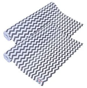 Heart Home Shelf Liner | EVA Kitchen Cabinet Shelf Mat | Anti-Slip Bathroom Mat | Fridge Mat | Table Mat | Zig Zag Design Wardrobe Mat | 3 Meter | Pack of 2 | Black