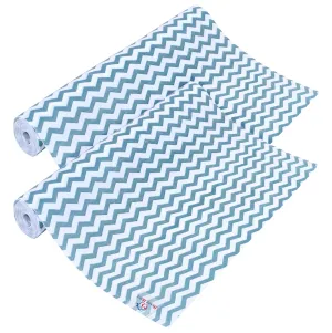 Heart Home Shelf Liner | EVA Kitchen Cabinet Shelf Mat | Anti-Slip Bathroom Mat | Fridge Mat | Table Mat | Zig Zag Design Wardrobe Mat | 3 Meter | Pack of 2 | Green