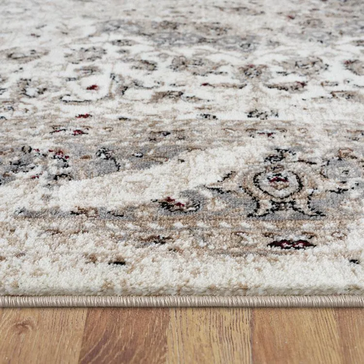 Herat 3463 Distressed Cream Hallway Runner