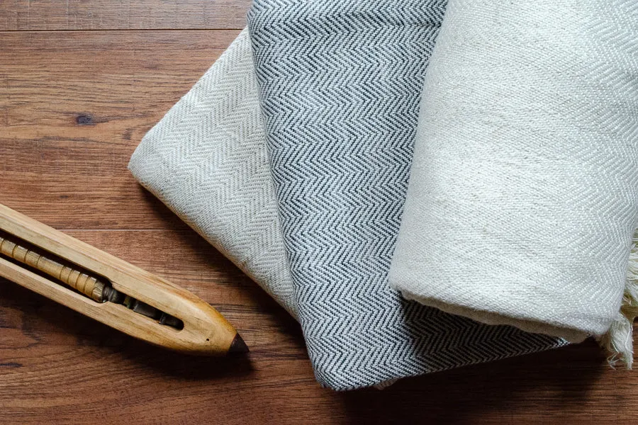 Herringbone Linen Throw