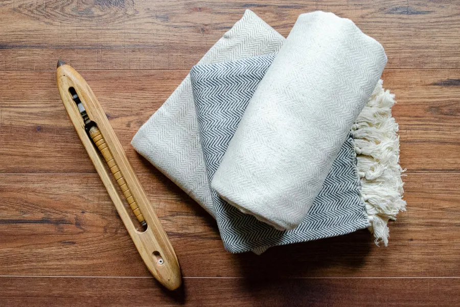 Herringbone Linen Throw