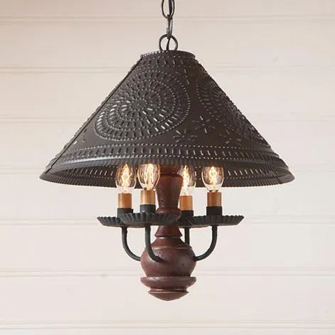 Homespun Americana Series Wooden Chandelier in 5 COLORS