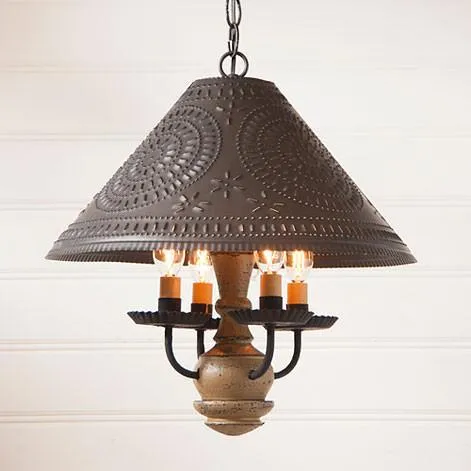 Homespun Americana Series Wooden Chandelier in 5 COLORS