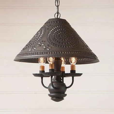Homespun Americana Series Wooden Chandelier in 5 COLORS