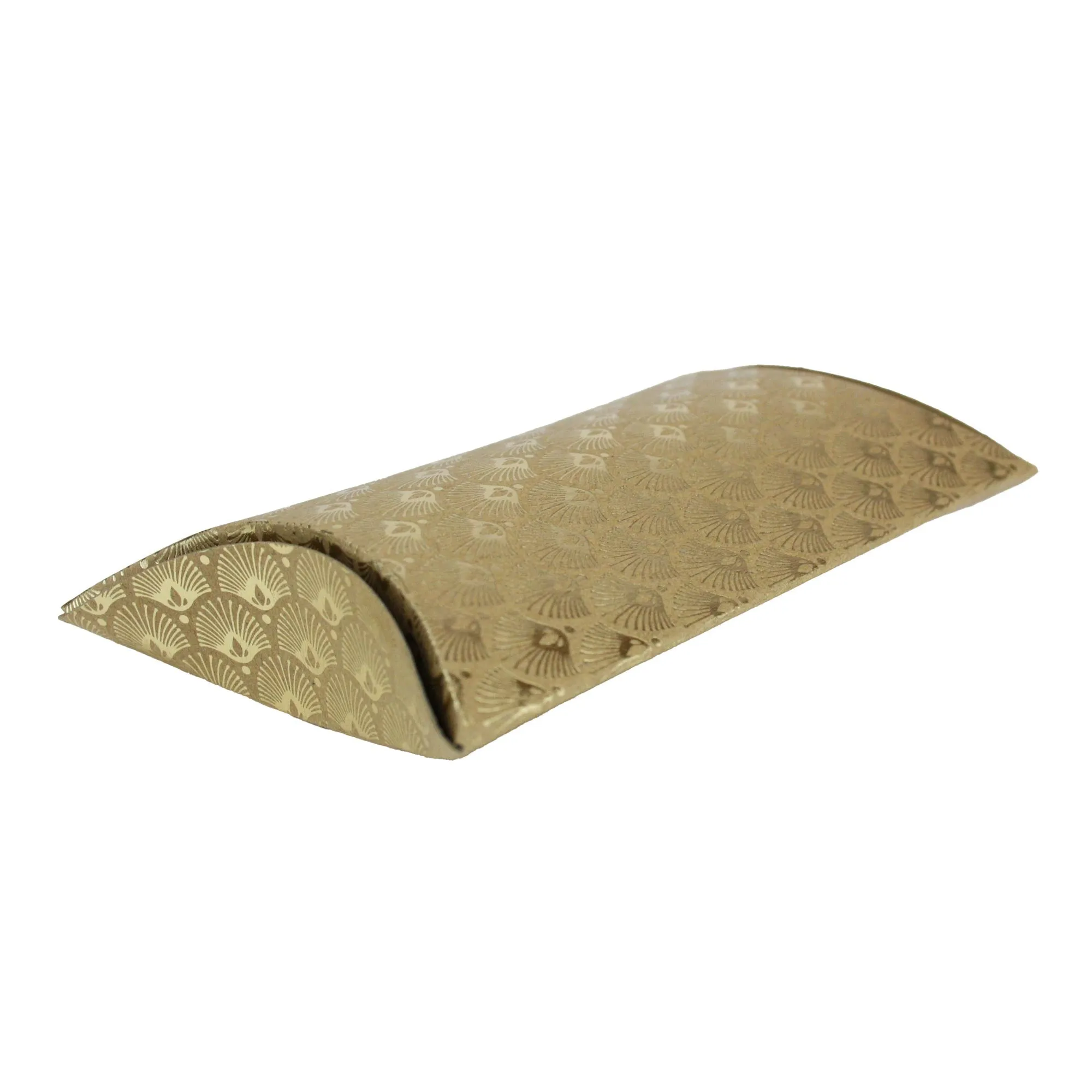 Hot Stamp Kraft Pillow Boxes Pack of 12 (Sizes Available)