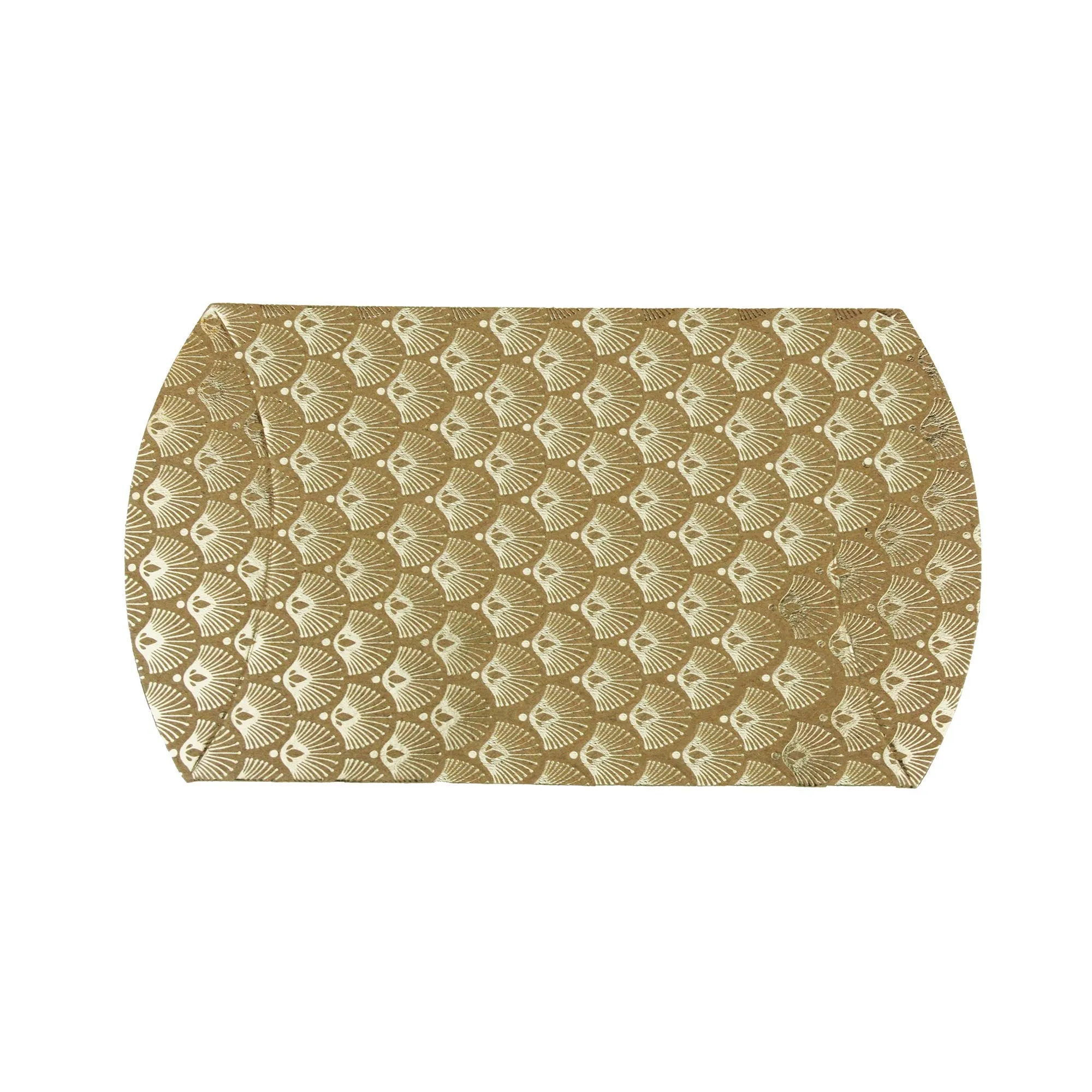 Hot Stamp Kraft Pillow Boxes Pack of 12 (Sizes Available)