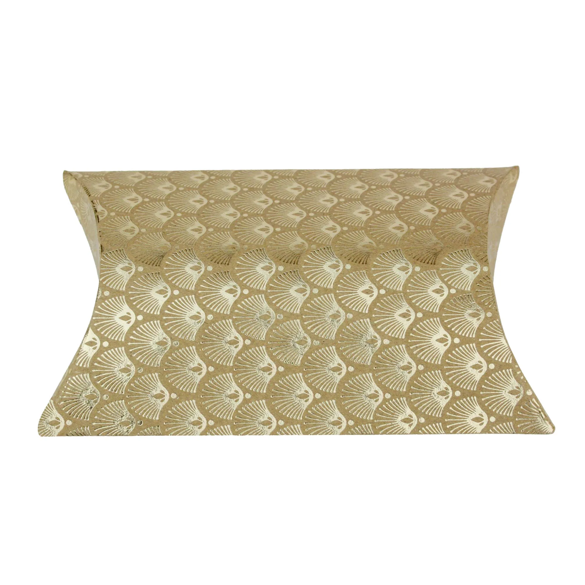 Hot Stamp Kraft Pillow Boxes Pack of 12 (Sizes Available)
