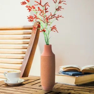 Howard Elliott Collection Richland Embossed Peach Vase, Large