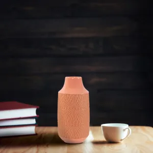 Howard Elliott Collection Richland Embossed Peach Vase, Medium