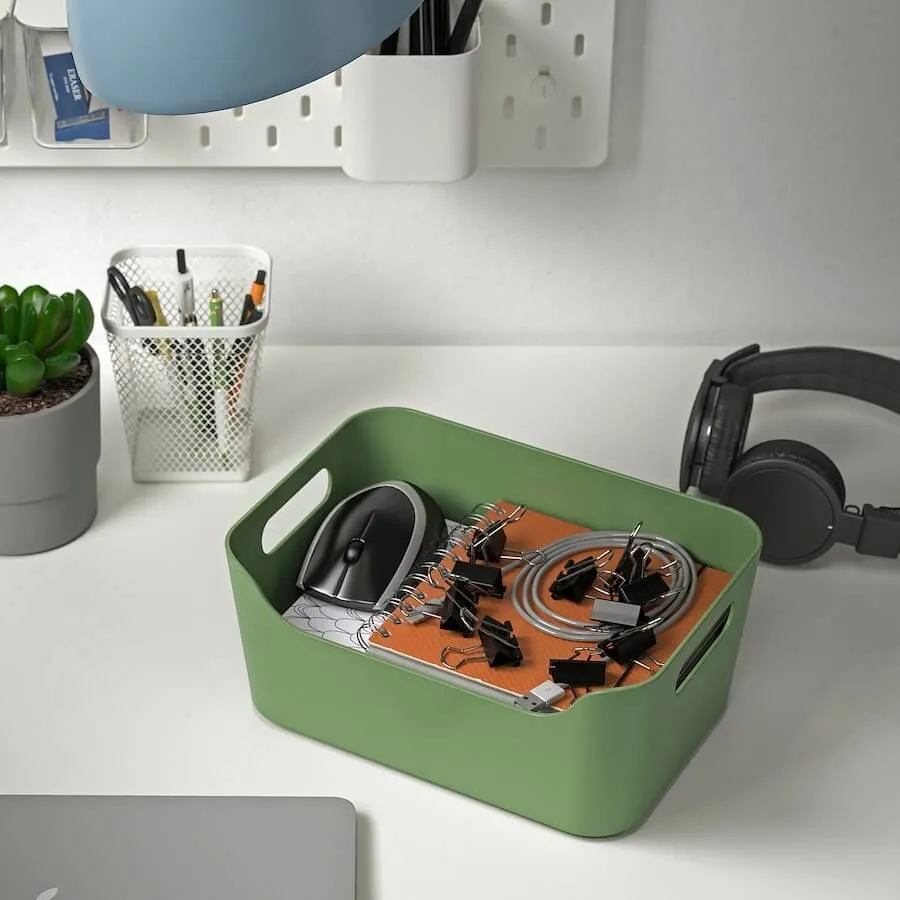 Ikea Uppdatera container 24x17 cm, green