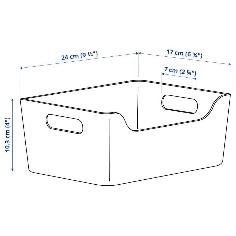 Ikea Uppdatera container 24x17 cm, green