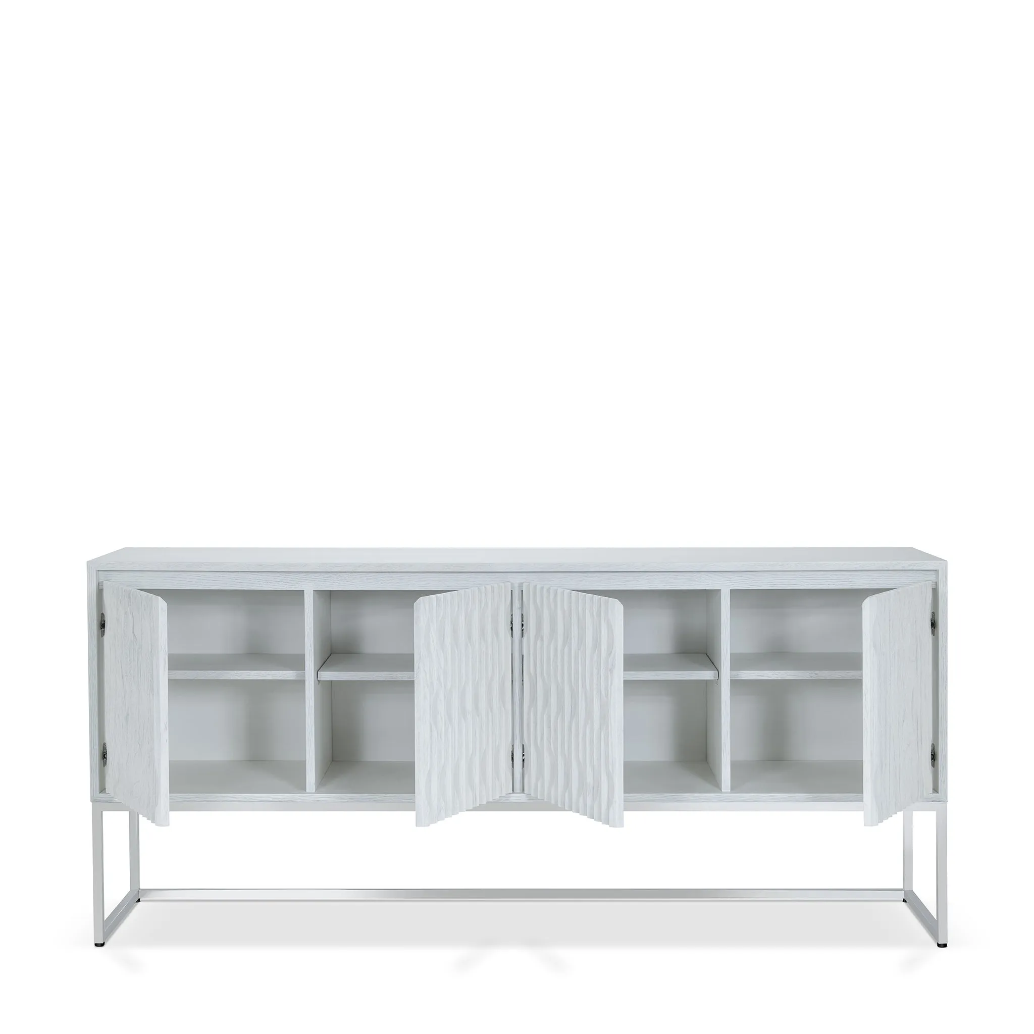 INSCULPT SILVER WHITE SIDEBOARD