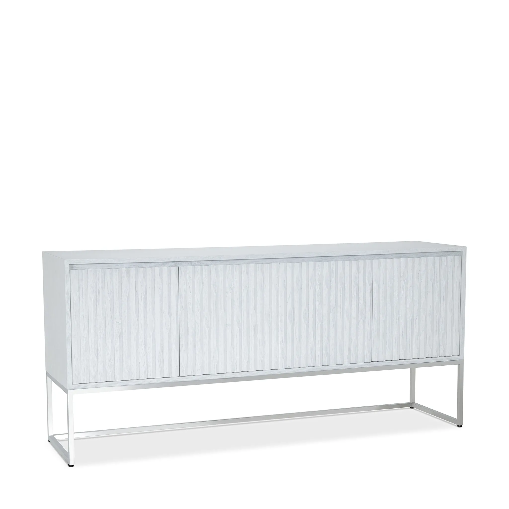 INSCULPT SILVER WHITE SIDEBOARD