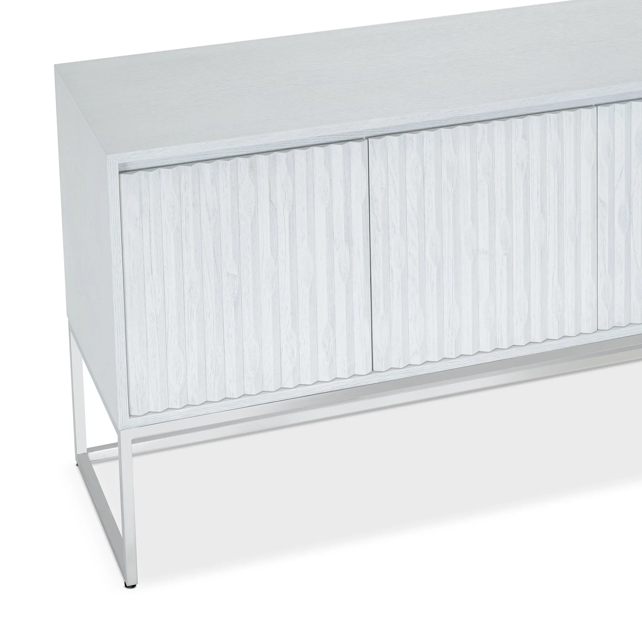 INSCULPT SILVER WHITE SIDEBOARD