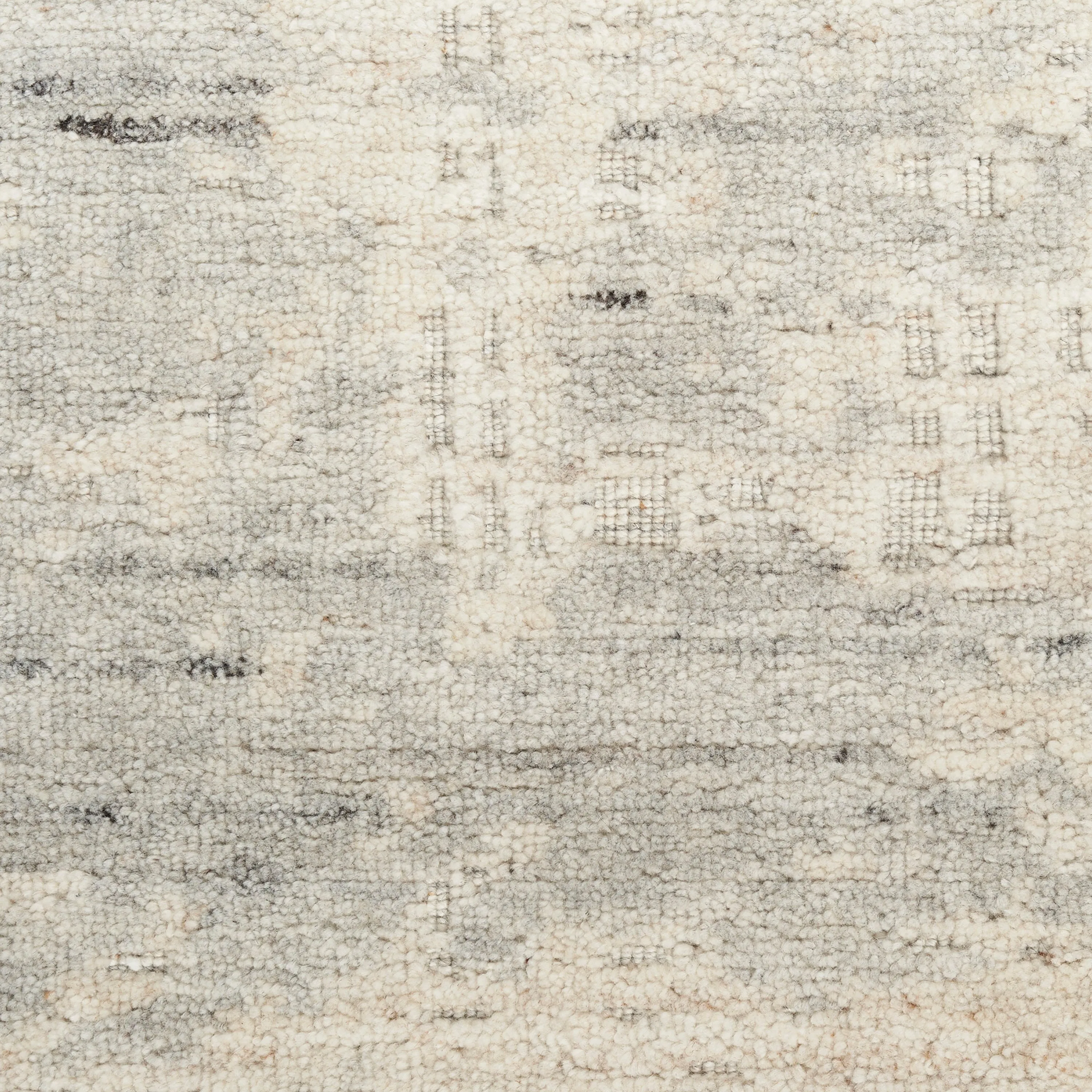 Ivory Essentials Grey Contemporary Wool Blend Rug