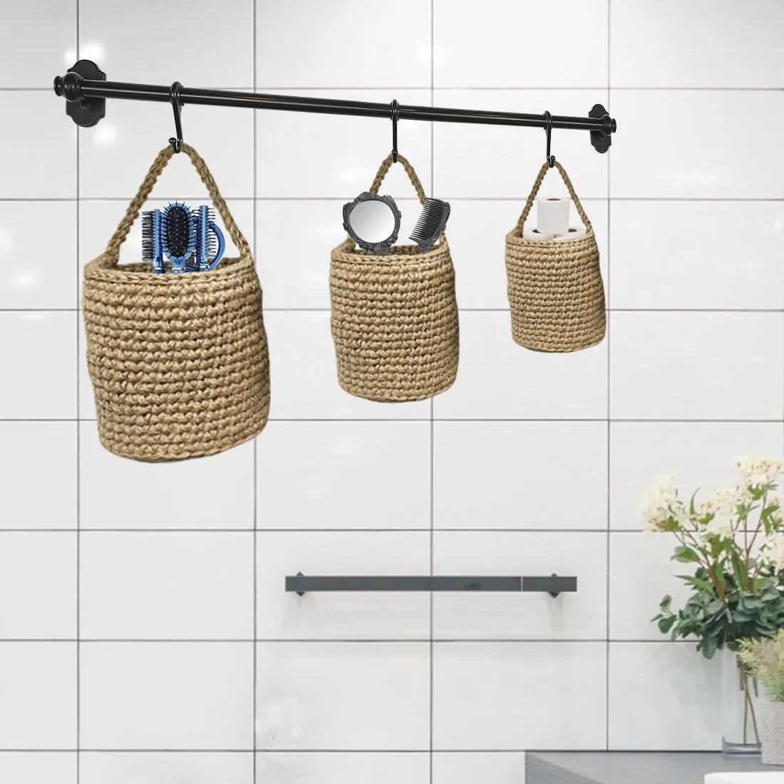 Jute Wall Hanging Multipurpose Baskets