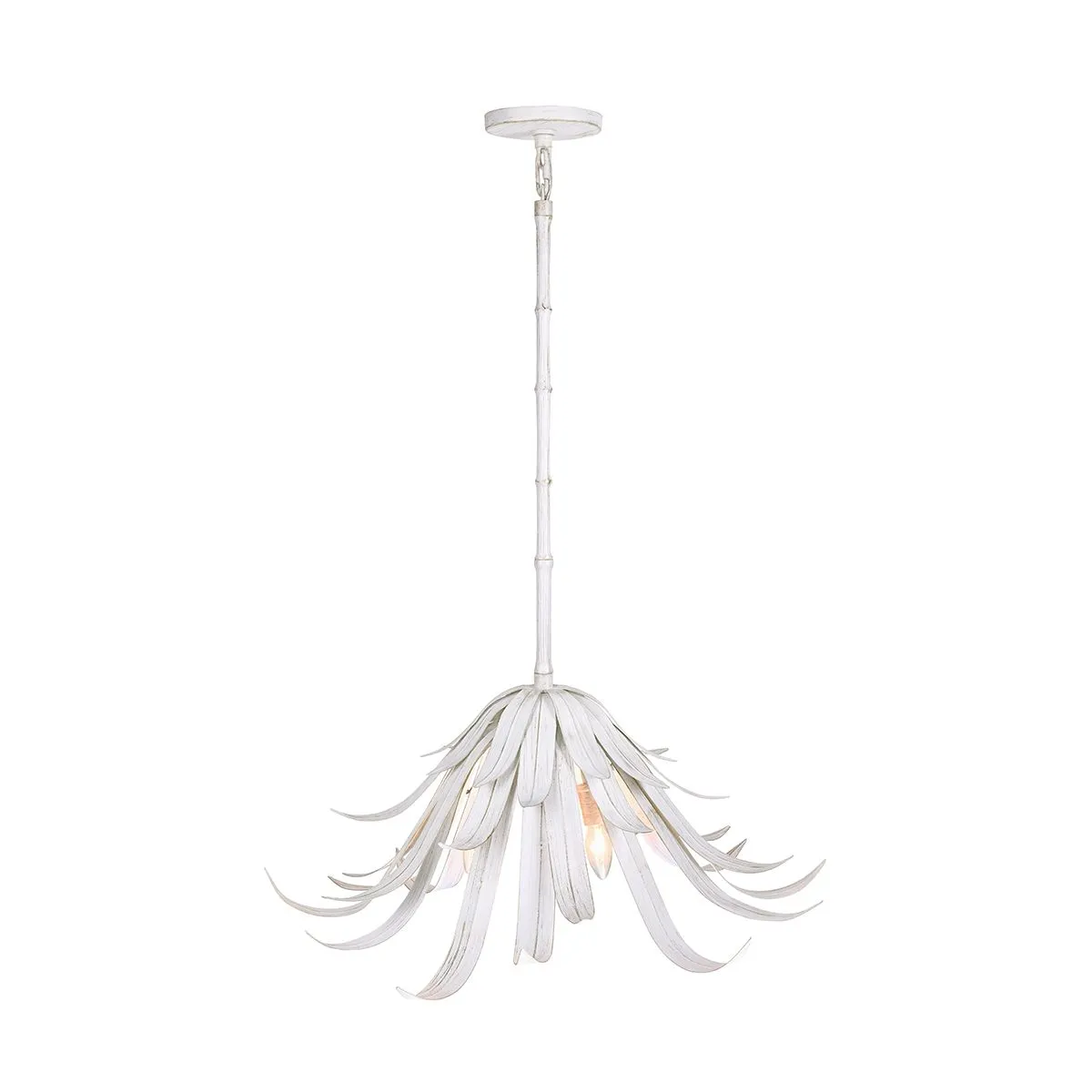 Kagra 3 Lights 24 in. Chandelier White Finish