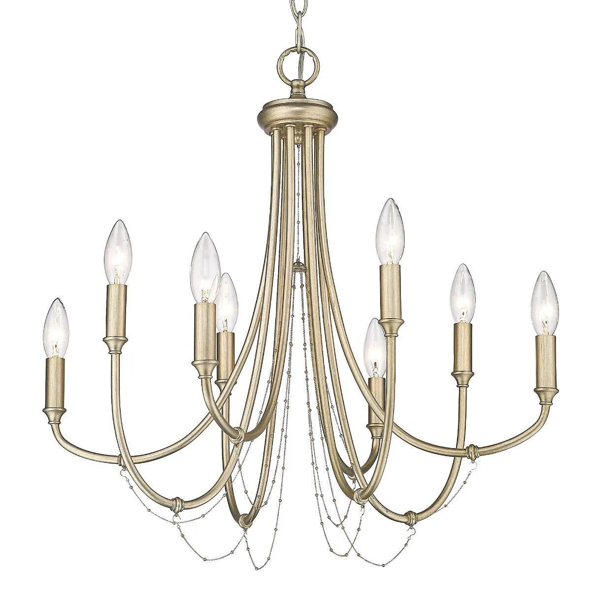 Kamila 8 lights 24 in. Chandelier Gold Finish