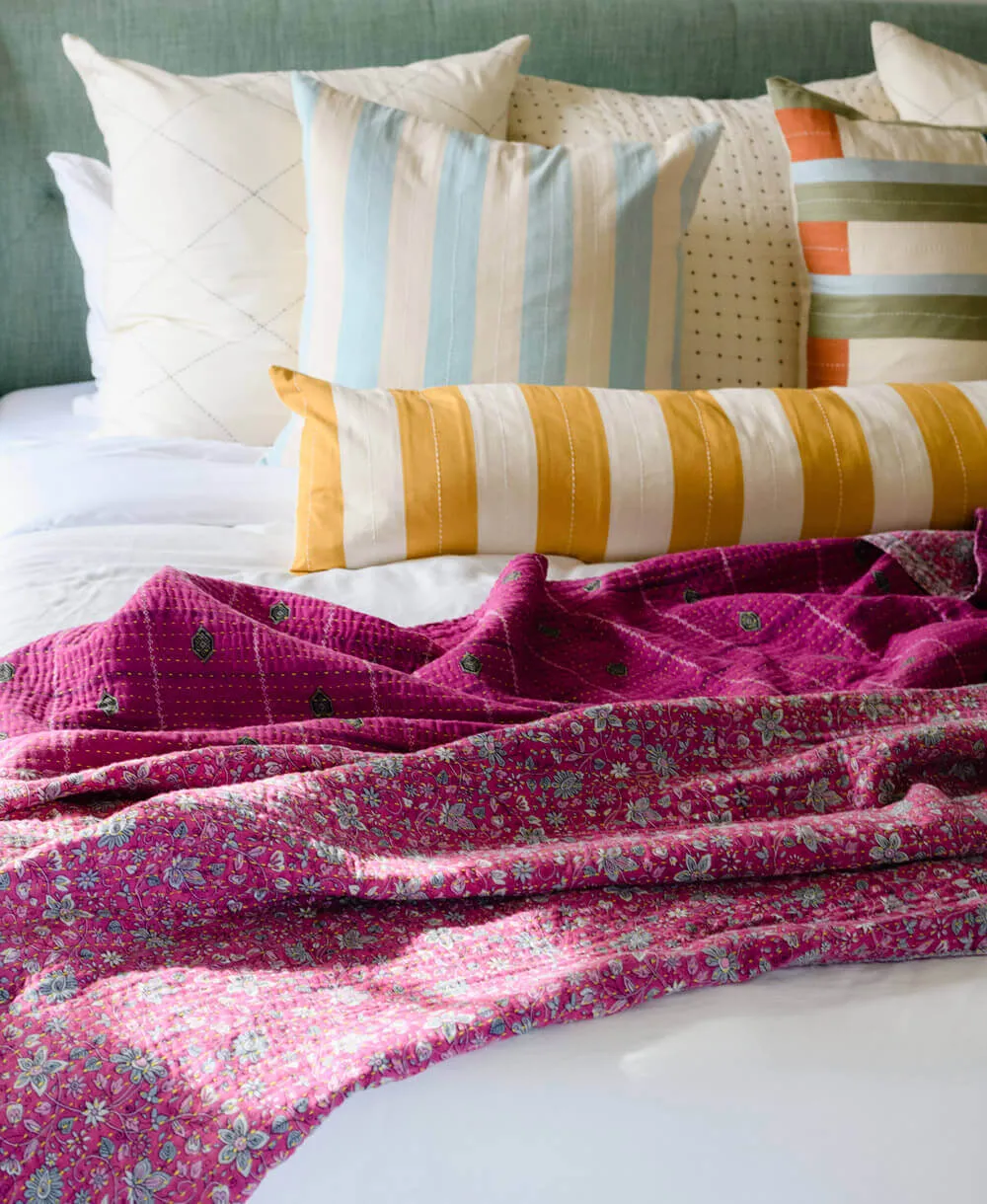 Kantha Quilt Throw - No. 240612
