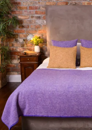 Kerry Woollen Mills Blankets Super-King Size | Purple Lupin