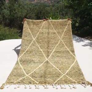 Khazia| Authentic Soft Beni Ourain 5x8 Moroccan Rug | 5'31x8'14 Ft | 162x248 cm