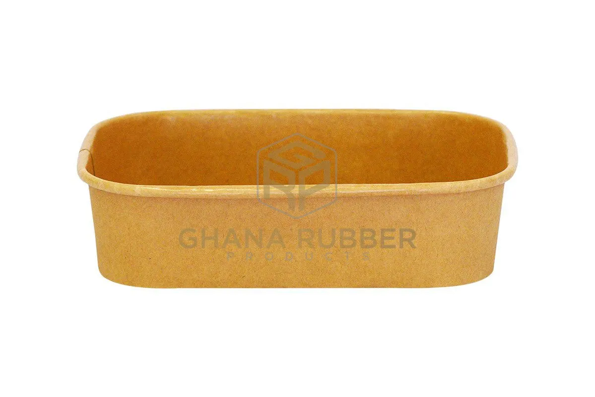 Kraft Rectangular Container 500ml   Lids