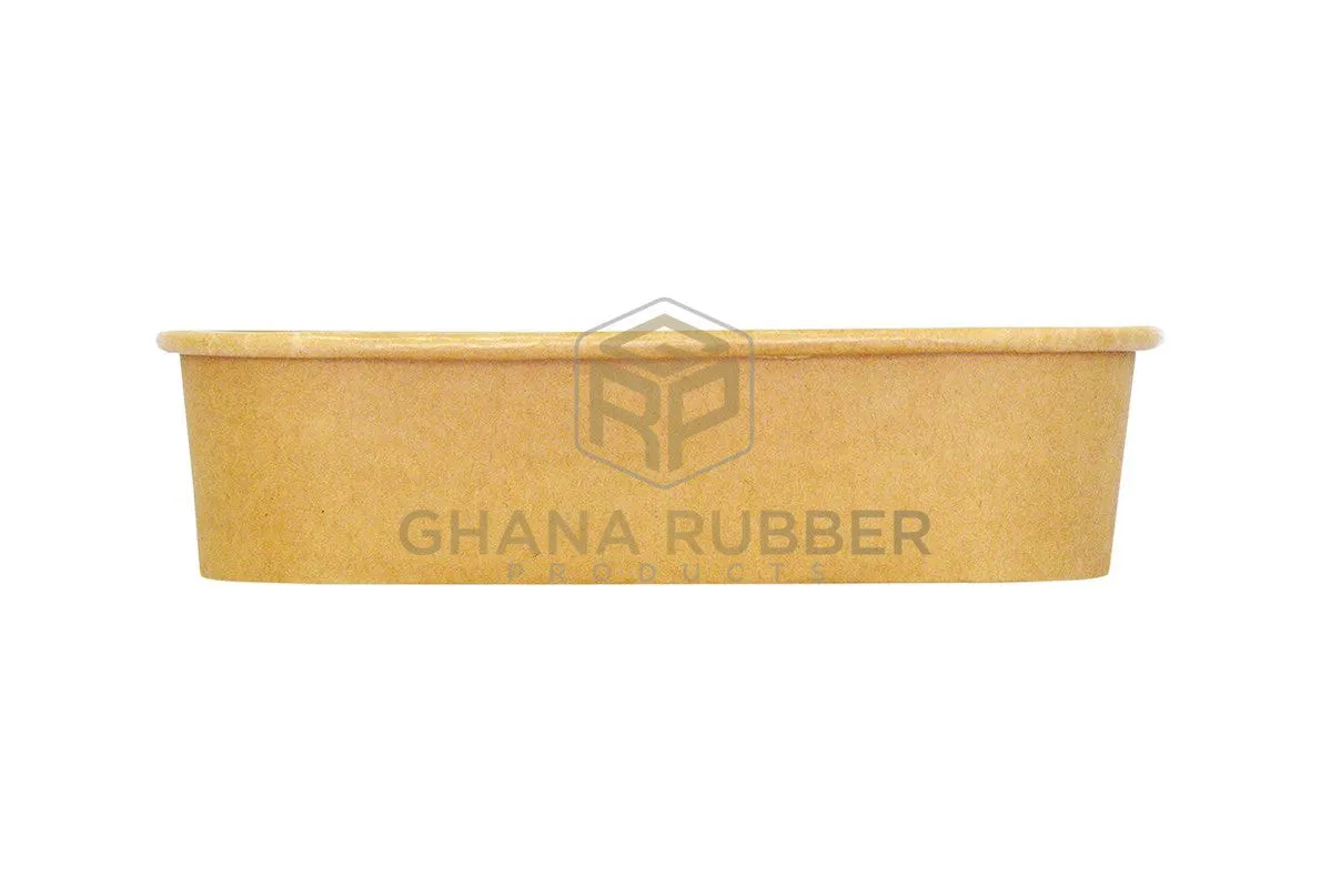 Kraft Rectangular Container 500ml   Lids
