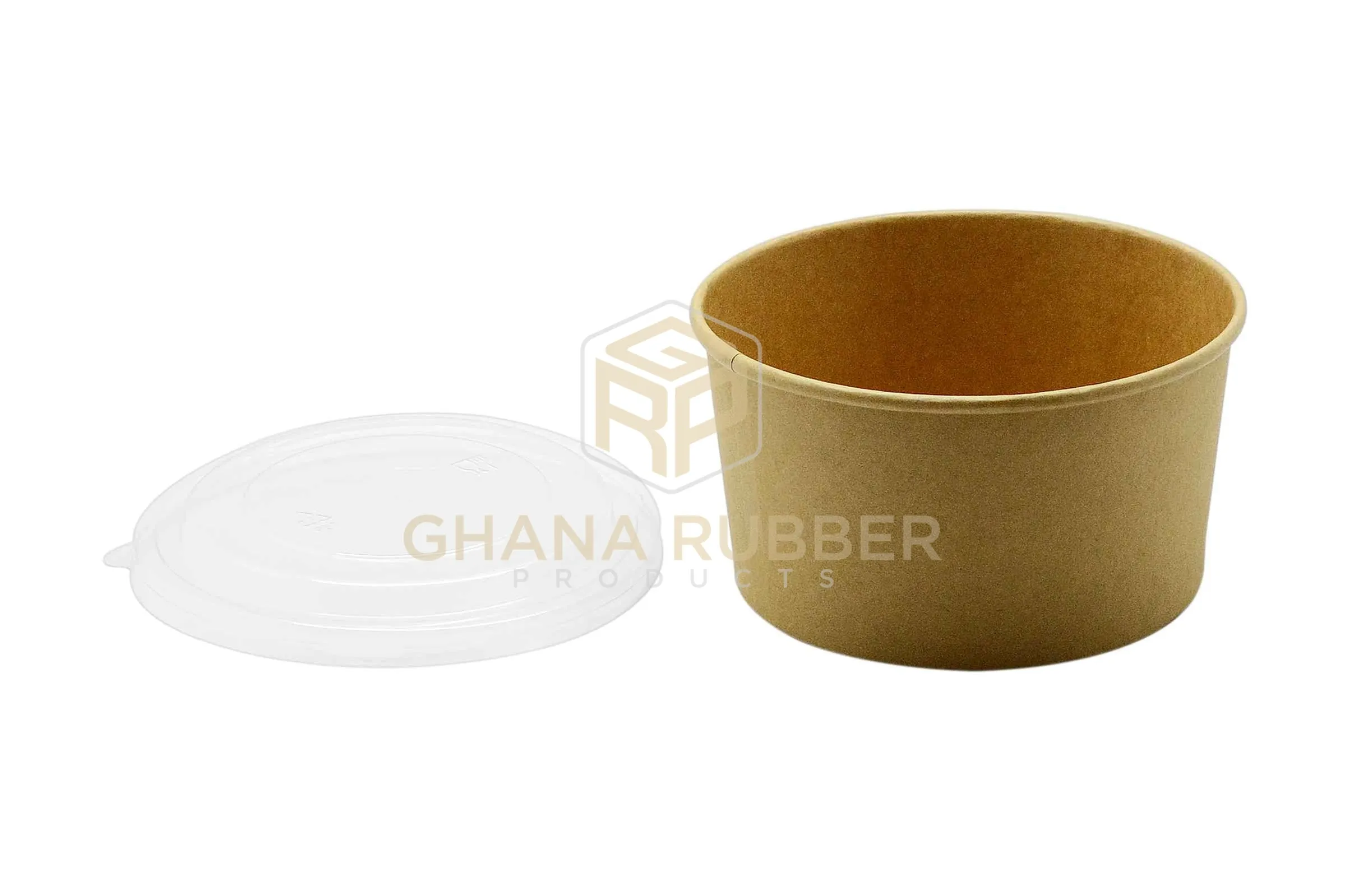 Kraft Round Bowls   Lids 1300ml