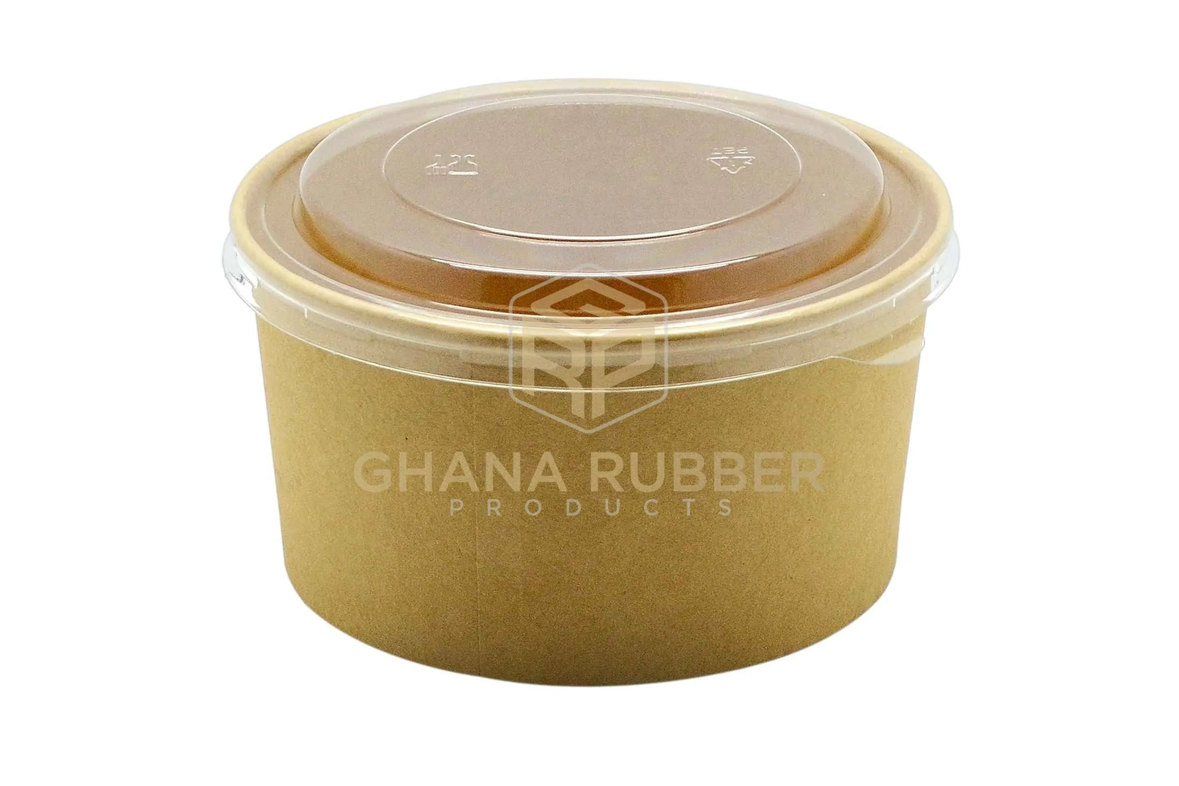 Kraft Round Bowls   Lids 1300ml