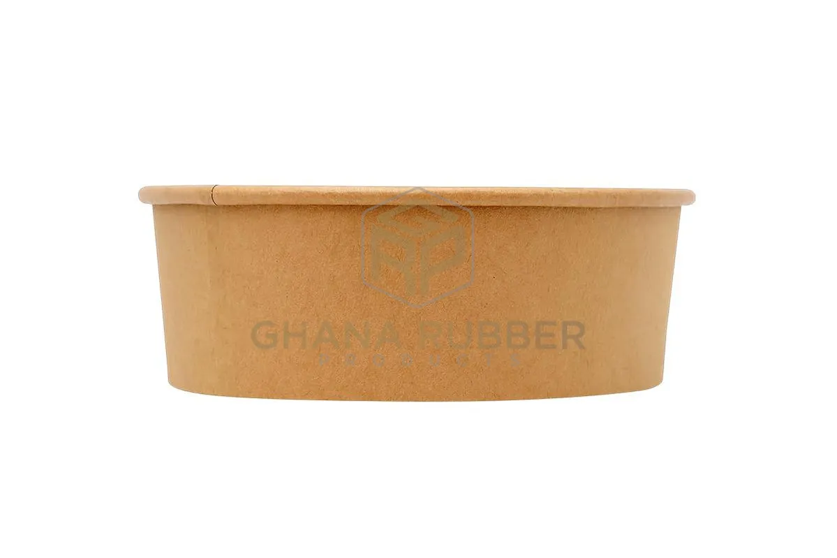 Kraft Round Bowls   Lids 1500ml