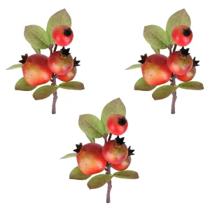 Kuber Industries Artificial Flowers for Home Décor|Natural Looking Indoor Fake Flowers for Vase|Artificial Flowers for Decoration|without Basket-Pack of 3 (Peach)