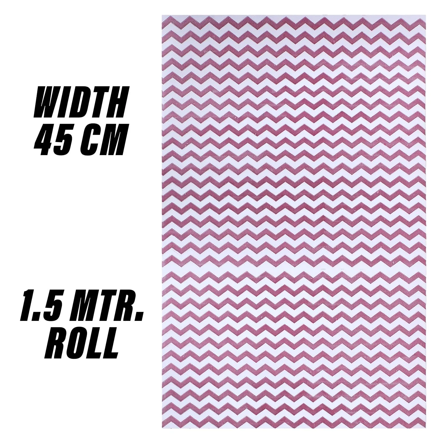 Kuber Industries Shelf Liner | EVA Kitchen Cabinet Shelf Mat | Anti-Slip Bathroom Mat | Fridge Mat | Table Mat | Zig Zag Design Wardrobe Mat | 1.5 Meter | Pink