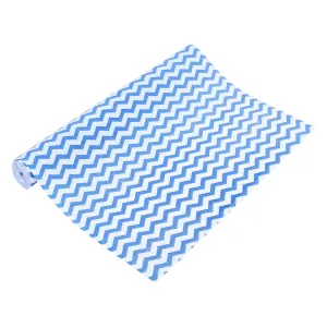 Kuber Industries Shelf Liner | EVA Kitchen Cabinet Shelf Mat | Anti-Slip Bathroom Mat | Fridge Mat | Table Mat | Zig Zag Design Wardrobe Mat | 3 Meter | Blue