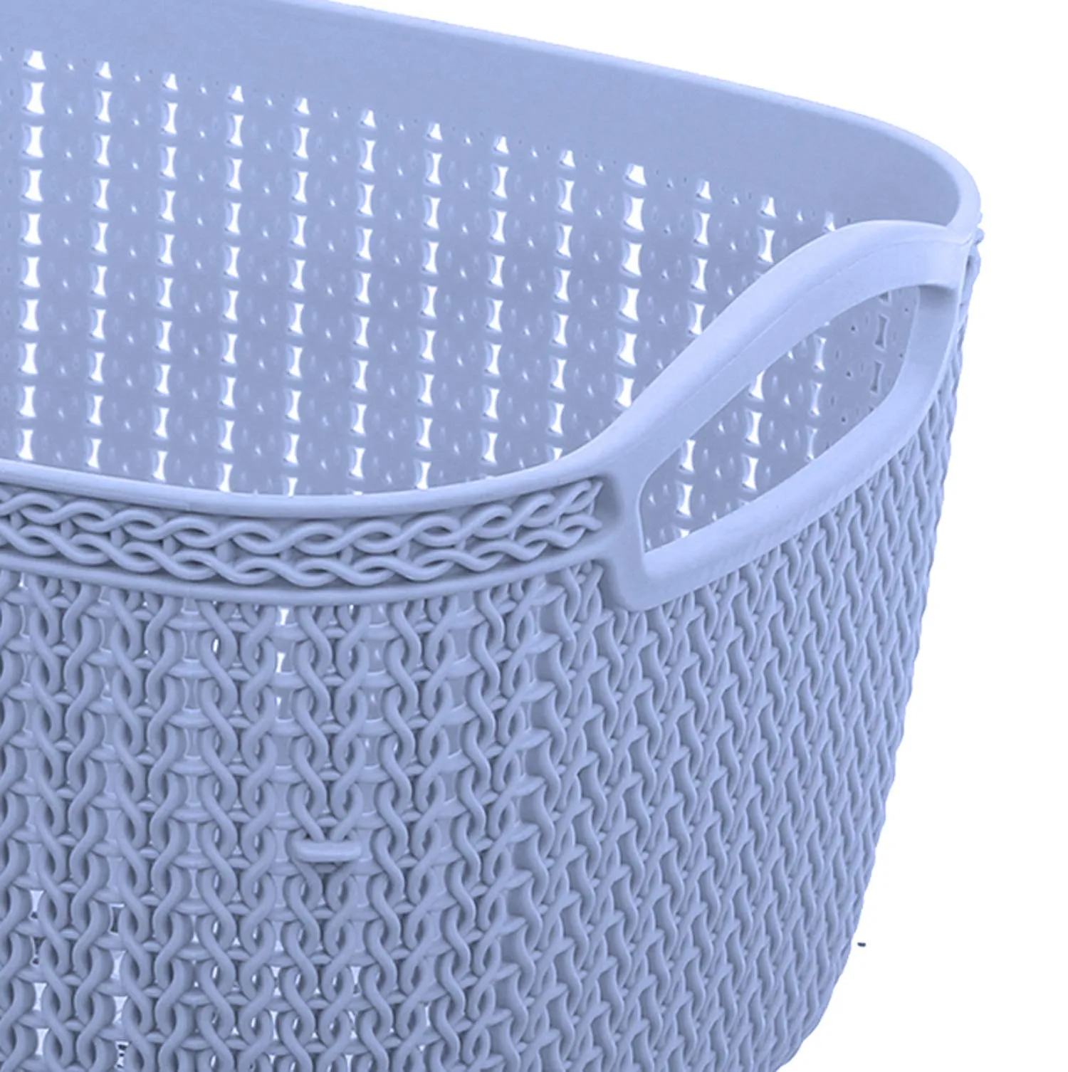 Kuber Industries Unbreakable Plastic 4 Pieces Multipurpose Medium Size Flexible Storage Baskets/Fruit Vegetable Bathroom Stationary Home Basket with Handles (Cream & Grey) -CTKTC39101, Standard