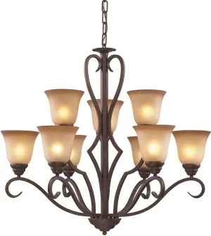 Lawrenceville 9 Light Chandelier In Mocha