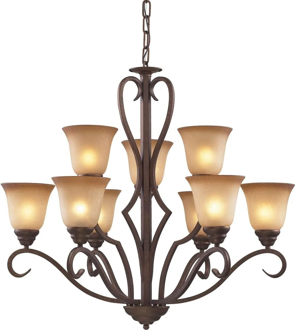 Lawrenceville 9 Light Chandelier In Mocha