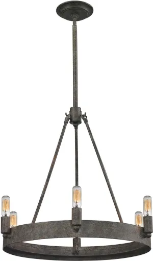Lewisburg 6 Light Chandelier In Malted Rust