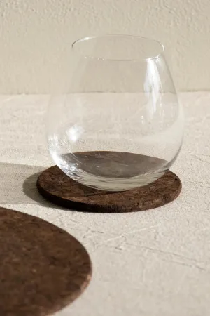 Liga Smoked Cork Round Coaster Set