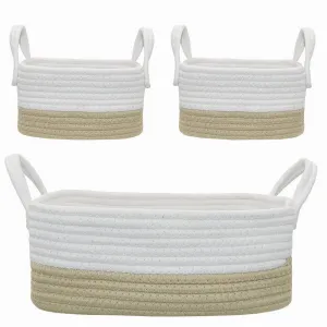 Living Textiles | 3pc Storage Set - Natural/White