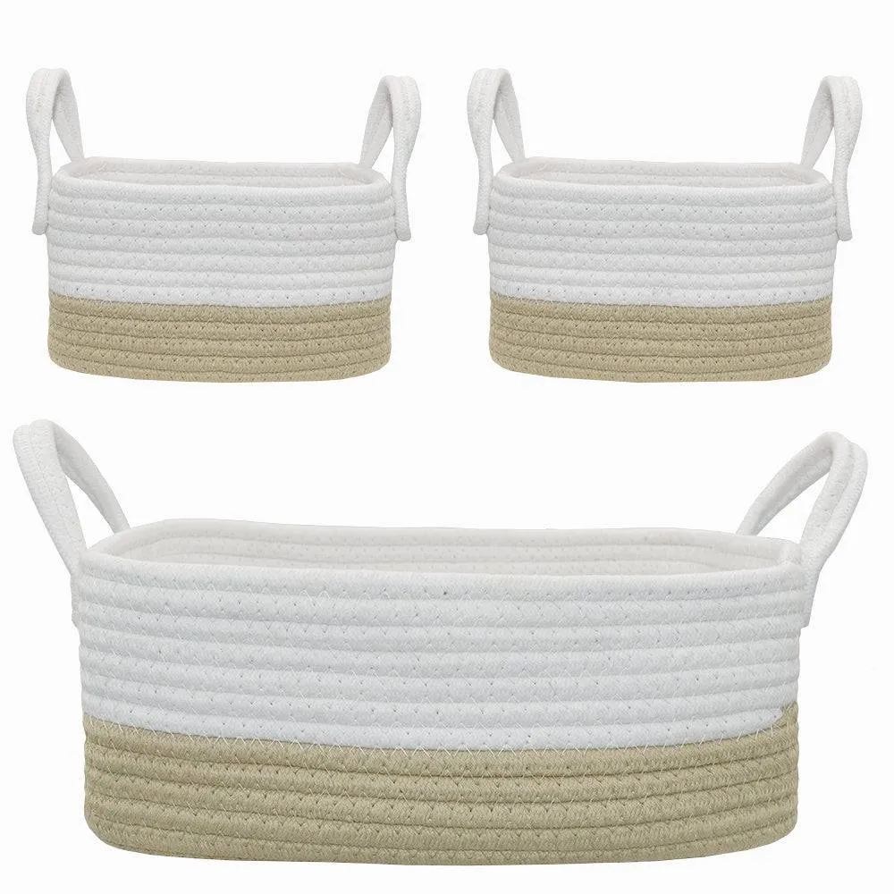 Living Textiles | 3pc Storage Set - Natural/White