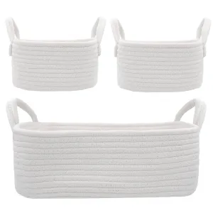 Living Textiles | 3pc Storage Set - White