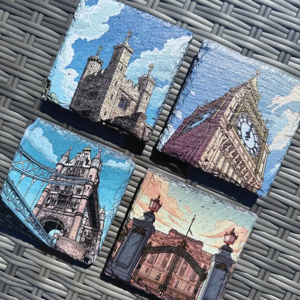 London Slate Coasters - Tower of London