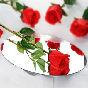 Long Stem Red Artificial Silk Roses (1ct)